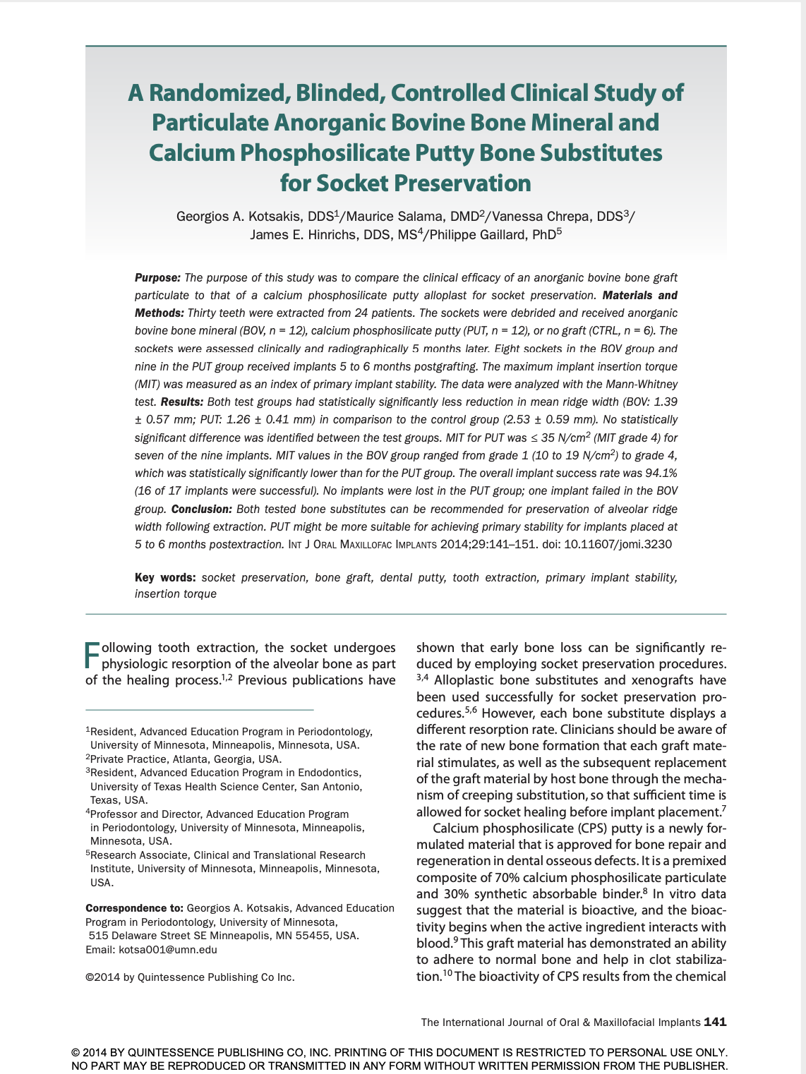 Article - Dr.Kotsakis - Lab